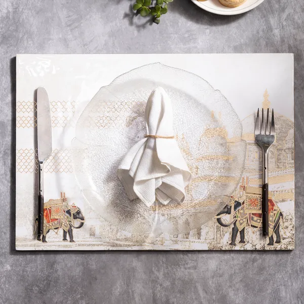 Cream_&_Gold_Wooden_Set_Of_2_Enamel_Coated_Rectangular_Wooden_Placemats_For_Home_,_Waterproof_Printed_Placemat_For_Table_(_(38X3X1)Cm_)_(Set_Of_2)