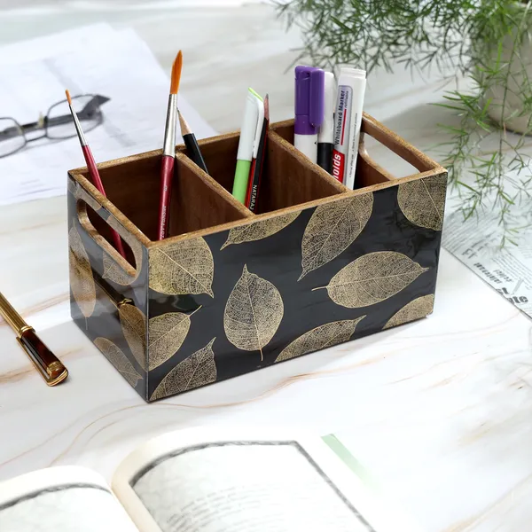 Enamel_Coated_Premium_Waterproof_Multiutility_Wooden_Holders_with_3_Sections_|_Spoon_Stand_Chammach_Holder|_Pen_Stand_(20x15x10_cm)