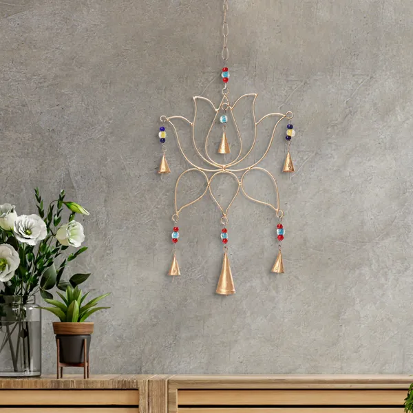 Metal_Wall_Hanging_Lotus__Trending_Windchime_with_Hanging_Bells