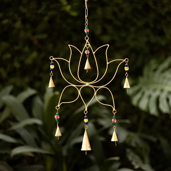 Metal_Wall_Hanging_Lotus__Trending_Windchime_with_Hanging_Bells