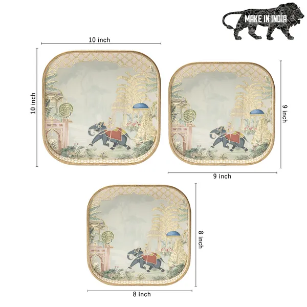 Set_of_3_Square_Curved_Wooden_Enamel_Coated_Serving_Trays_For_Home_&_Dining_Table_,_Multipurpose_Tray_Set