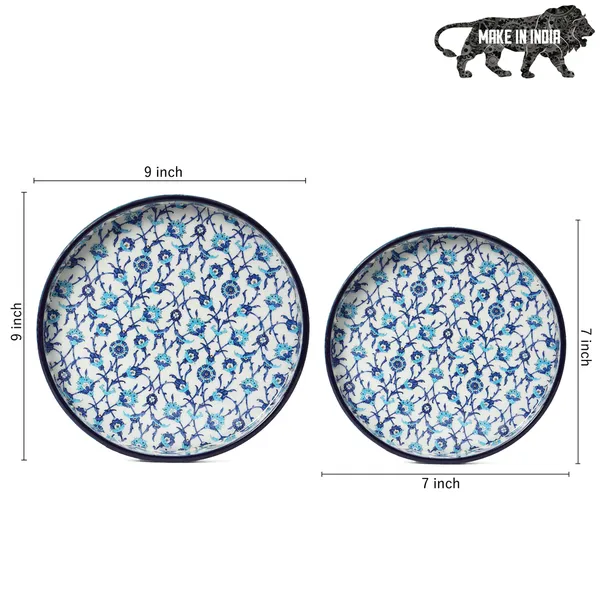 Wooden_Enamel_Coated_Round_Set_of_2_Trays_|_Serving_Tray_for_Home_&_Dining_Table_|_Printed_Multipurpose_Trays__(7x7_,_9x9_Inches)