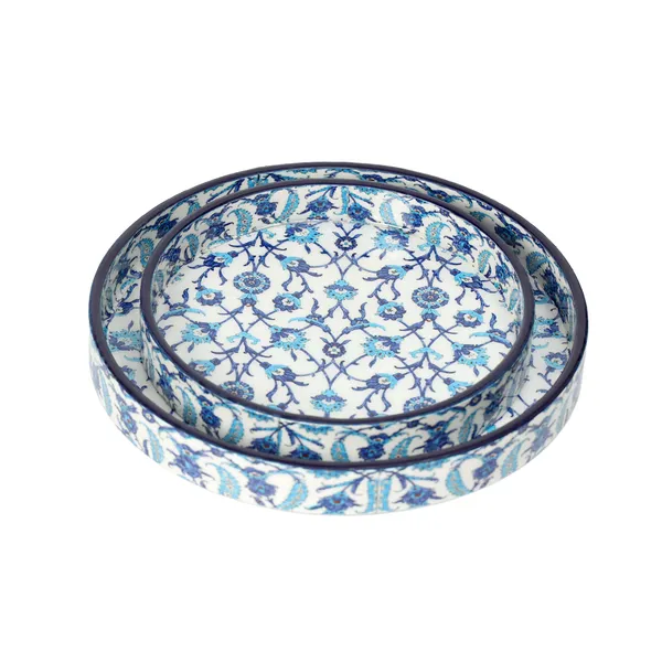 Wooden_Enamel_Coated_Round_Set_of_2_Trays_|_Serving_Tray_for_Home_&_Dining_Table_|_Printed_Multipurpose_Trays__(7x7_,_9x9_Inches)