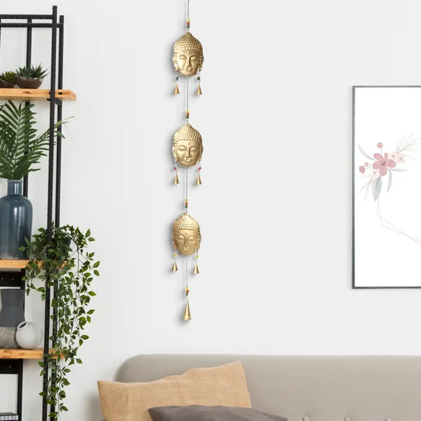 Metal_Wall_Hanging_Buddha_design_with__Hanging_Bells