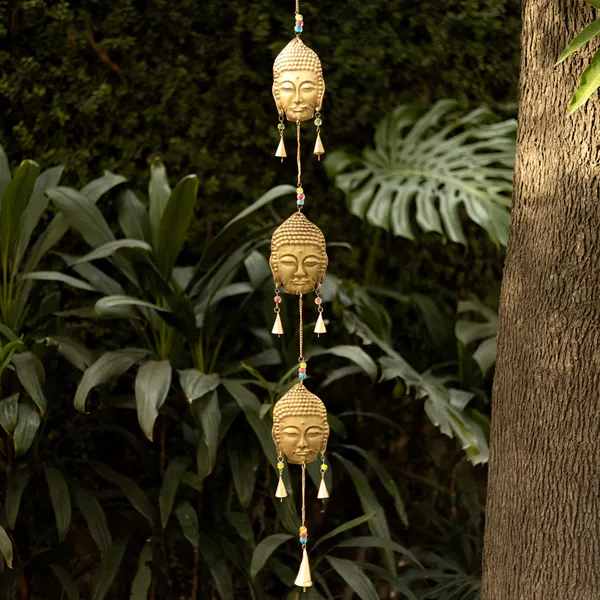 Metal_Wall_Hanging_Buddha_design_with__Hanging_Bells