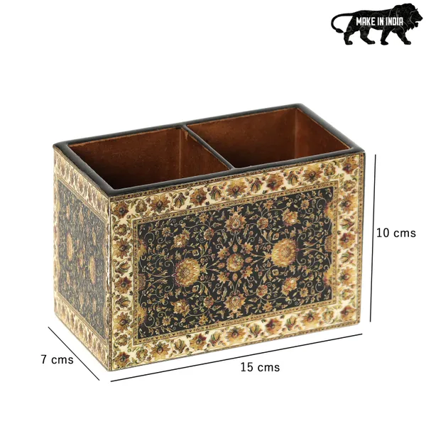 Enamel_Coated_Multiutility_Wooden_Holders_with_2_Sections_|_Spoon_Stand_Chammach_Holder|_Pen_Stand_(15xX10_cm)