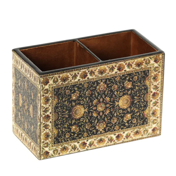 Enamel_Coated_Multiutility_Wooden_Holders_with_2_Sections_|_Spoon_Stand_Chammach_Holder|_Pen_Stand_(15xX10_cm)