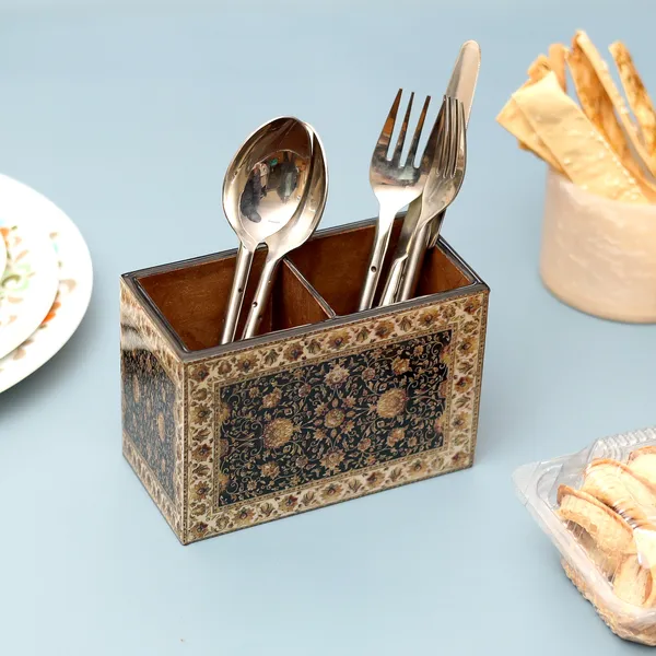 Enamel_Coated_Multiutility_Wooden_Holders_with_2_Sections_|_Spoon_Stand_Chammach_Holder|_Pen_Stand_(15xX10_cm)