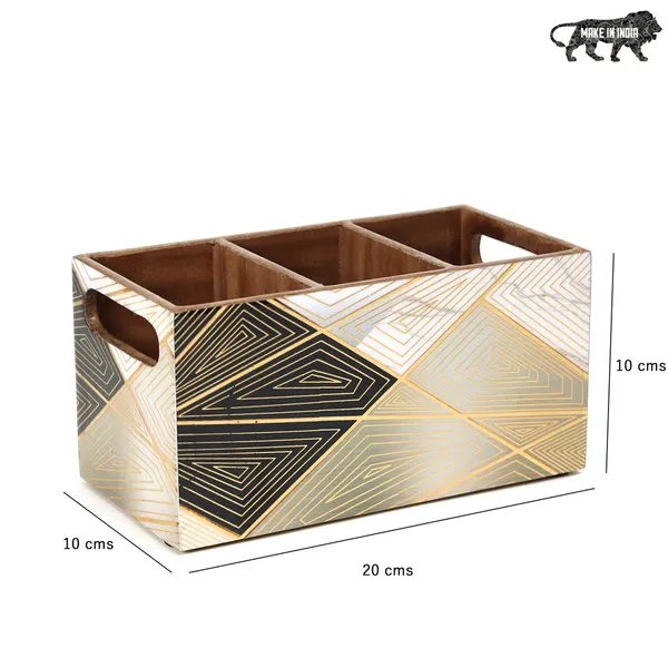 Enamel_Coated_Premium_Waterproof_Multiutility_Wooden_Holders_with_3_Sections_|_Spoon_Stand_Chammach_Holder|_Pen_Stand_(20x15x10_cm)
