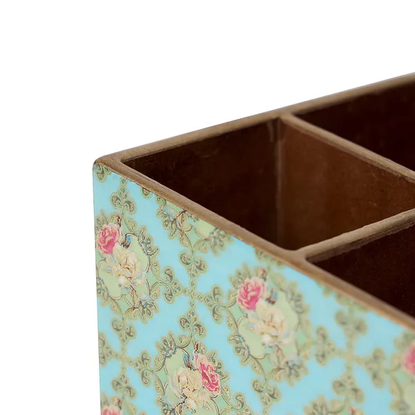 Blue_&_Pink_Wooden_Enamel_Coated_Multi_Utility_Wooden_Holders_With_4_Sections_,_Spoon_Stand_Chammach_Holder_,_Pen_Stand_(_(15X15X16)Cm_)