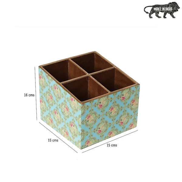 Blue_&_Pink_Wooden_Enamel_Coated_Multi_Utility_Wooden_Holders_With_4_Sections_,_Spoon_Stand_Chammach_Holder_,_Pen_Stand_(_(15X15X16)Cm_)