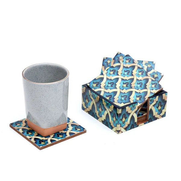 Blue_Wooden_Set_Of_6_Enamel_Coated_Wooden_Coasters_With_Stand_For_Home_And_Dining_Table_,_Stylish_Coasters_For_Tea_Coffee_And_Bar_(_(10X10)Cm_)