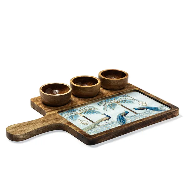 Rectangle_Serving_Platter_with_3_Bowls_In_Mangowood_,_Snacks_Platter_For_Home_&_Dining_Table_,_Chip_N_Dip_Platter_With_Handle_,_Serving_Tray