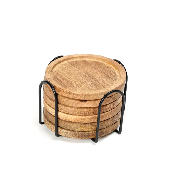 Brown_Wooden_Round_Wooden_Coasters_With_Stand_For_Home_And_Dining_Table_,_Stylish_Coasters_For_Tea_Coffee_And_Bar_(_(25X25)Cm_)