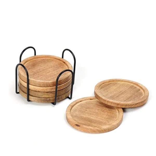 Brown_Wooden_Round_Wooden_Coasters_With_Stand_For_Home_And_Dining_Table_,_Stylish_Coasters_For_Tea_Coffee_And_Bar_(_(25X25)Cm_)