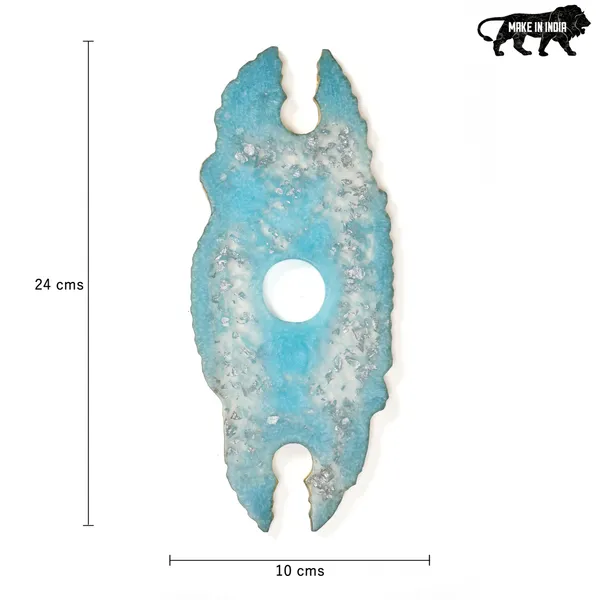 Aqua_Resin_Wine_Bottle_Holder_In_Resin_For_Home_And_Dining_Table_Decor_(_(24X10)Cm_)