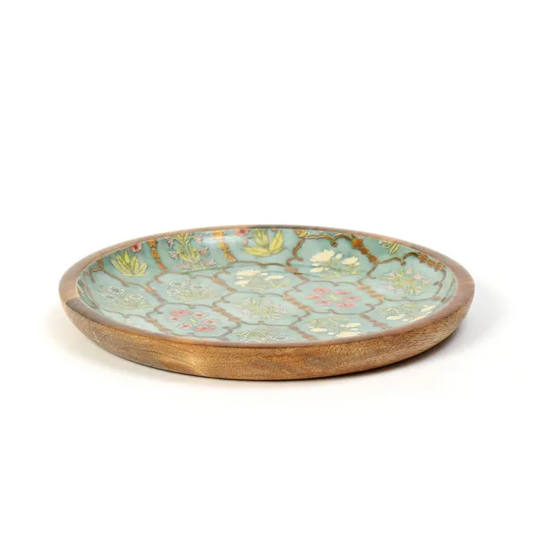 Multicolor_Wooden_Enamel_Coated_Round_Serving_Platter_In_Mangowood_,_Snacks_Platter_For_Home_&_Dining_Table_,_Multipurpose_Tray_,_Serving_Tray_(_(25X25)Cm_)