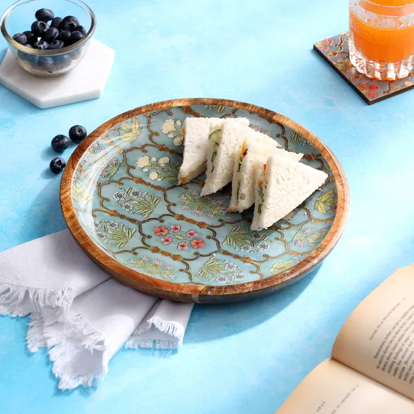 Multicolor_Wooden_Enamel_Coated_Round_Serving_Platter_In_Mangowood_,_Snacks_Platter_For_Home_&_Dining_Table_,_Multipurpose_Tray_,_Serving_Tray_(_(25X25)Cm_)
