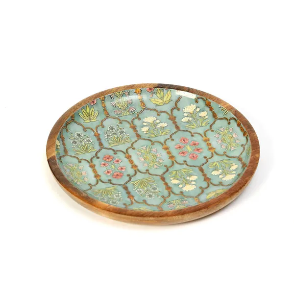 Multicolor_Wooden_Enamel_Coated_Round_Serving_Platter_In_Mangowood_,_Snacks_Platter_For_Home_&_Dining_Table_,_Multipurpose_Tray_,_Serving_Tray_(_(25X25)Cm_)