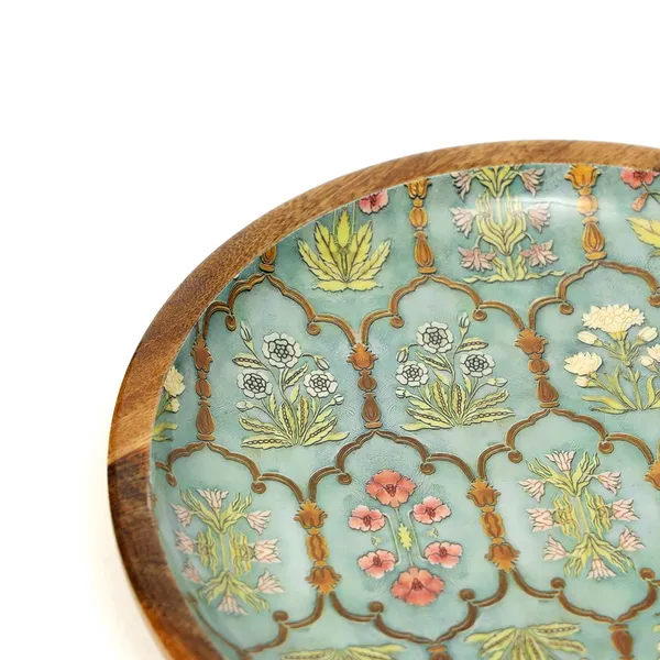 Multicolor_Wooden_Enamel_Coated_Round_Serving_Platter_In_Mangowood_,_Snacks_Platter_For_Home_&_Dining_Table_,_Multipurpose_Tray_,_Serving_Tray_(_(25X25)Cm_)