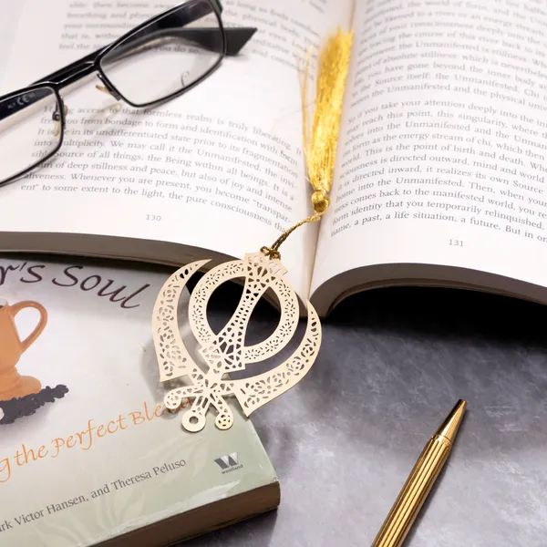Handcrafted_Brass_Bookmark_?_Khanda_Design_with_Tassel,_Elegant_Book_Lover_Gift_&_Reading_Accessory