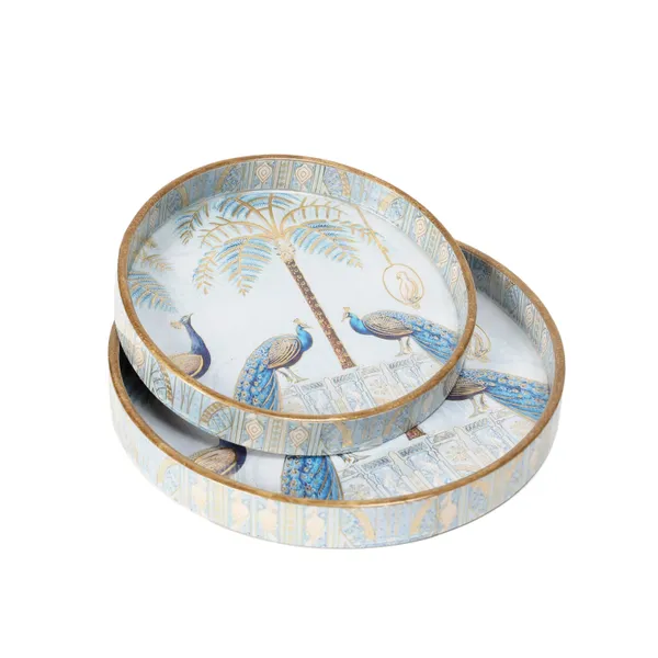 Blue_&_Gold_Wooden_Wooden_Enamel_Coated_Rectangular_Set_Of_2_Trays_,_Serving_Tray_For_Home_&_Dining_Table_,_Printed_Multipurpose_Trays_(_(23X23||18X18)Cm_)_(Set_Of_2)