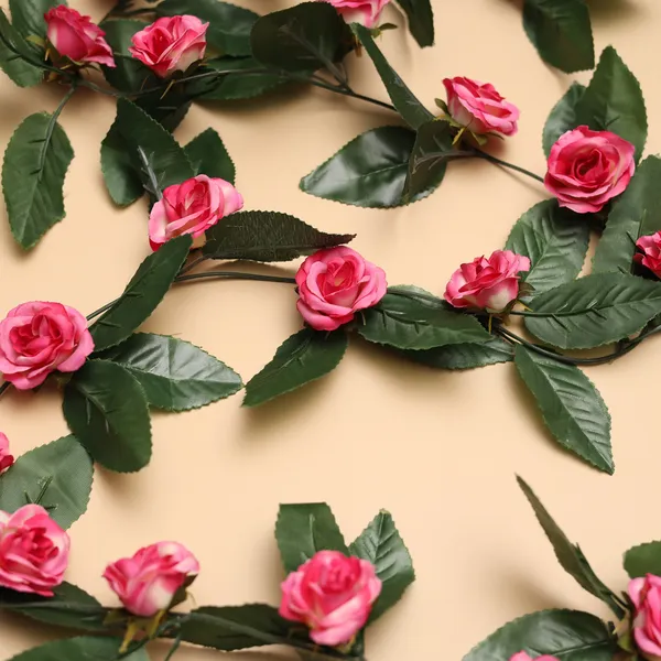 Artificial_Small_Velvet_Rose_Creeper_Dark_Pink_Flower_Vine_Stylish_Hanging_Floral_Decoration_For_Home_Balcony_Garden_Wedding_Party_And_Gift_Use_Pack_of_5