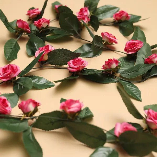 Artificial_Small_Velvet_Rose_Creeper_Dark_Pink_Flower_Vine_Stylish_Hanging_Floral_Decoration_For_Home_Balcony_Garden_Wedding_Party_And_Gift_Use_Pack_of_5
