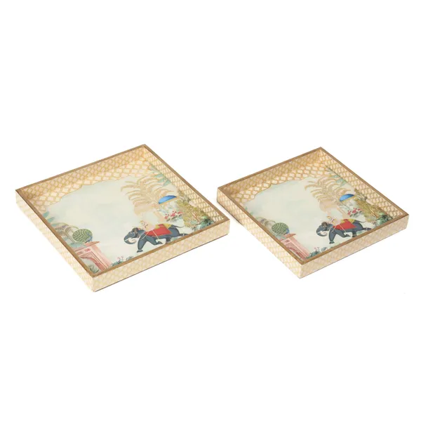 Wooden_Enamel_Coated_Square_Set_of_2_Trays_|_Serving_Tray_for_Home_&_Dining_Table_|_Printed_Multipurpose_Trays__(8x8_,_9x9_Inches)