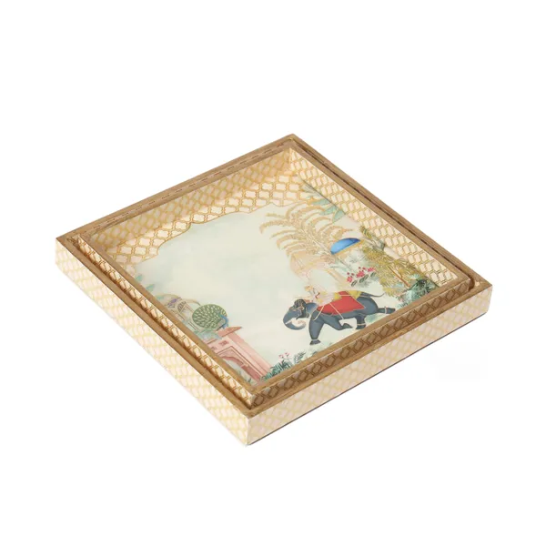 Wooden_Enamel_Coated_Square_Set_of_2_Trays_|_Serving_Tray_for_Home_&_Dining_Table_|_Printed_Multipurpose_Trays__(8x8_,_9x9_Inches)