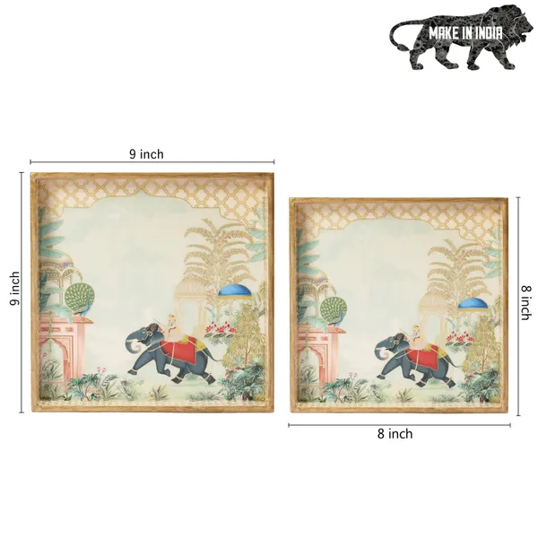 Wooden_Enamel_Coated_Square_Set_of_2_Trays_|_Serving_Tray_for_Home_&_Dining_Table_|_Printed_Multipurpose_Trays__(8x8_,_9x9_Inches)