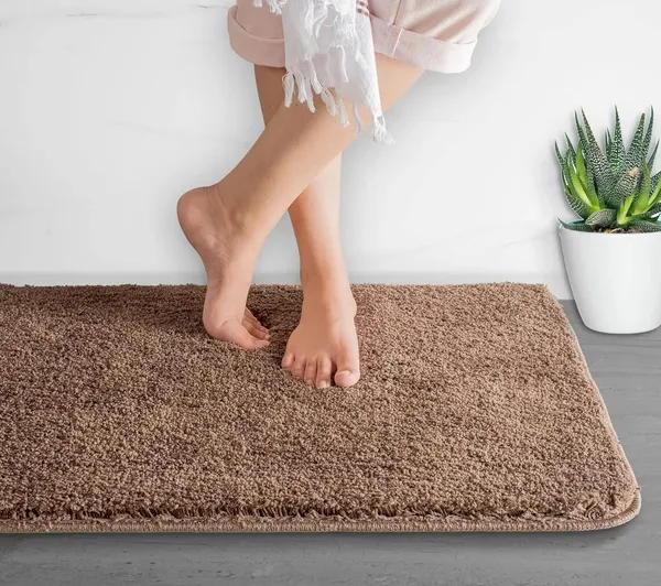 MAA_HOME_CONCEPT_(35x50_cm_Solid_1500_GSM_Microfiber_Bath_Mat_Super_Absorbent/Anti-Skid_Mats_for_Bathroom/Bedroom/Door_Mat/Kitchen/Floor_Mat_(Brown_Pack_of-1)