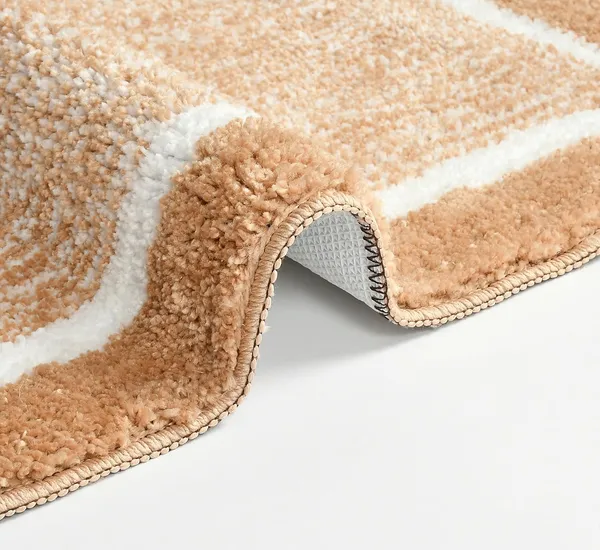 MAA_HOME_CONCEPT_Microfiber_Bathroom_Door_Mat,_Border_White,_Non-Slip_Backing,_Super_Absorbent_(Beige,_40x60_cm)
