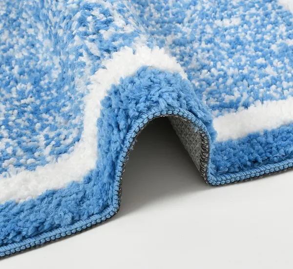 MAA_HOME_CONCEPT_Microfiber_Bathroom_Door_Mat,_Border_White,_Non-Slip_Backing,_Super_Absorbent_(Light_Blue,_40x60_cm)