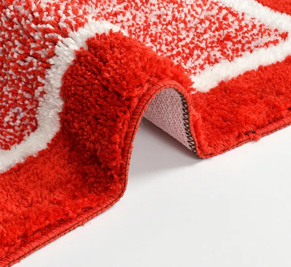 MAA_HOME_CONCEPT_Microfiber_Bathroom_Door_Mat,_Border_White,_Non-Slip_Backing,_Super_Absorbent_(RED,_40x60_cm)