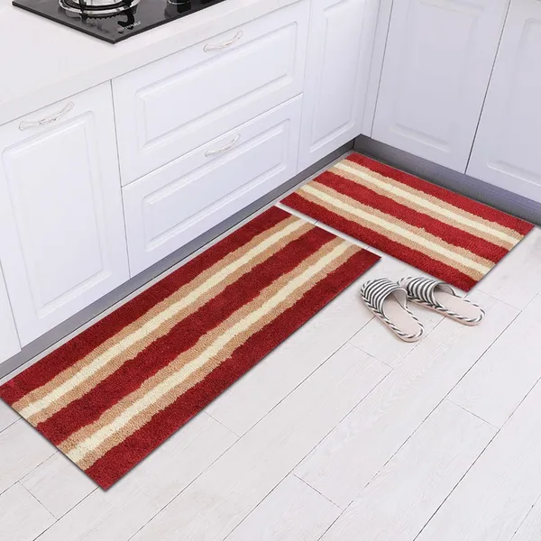 MAA_HOME_CONCEPT_Kitchen_Floor_Mat_Door_Runner_Mat_Doormat_for_Kitchen_Microfiber_Stripe_Kitchen_Mat_Size_40X60CM_40X120CM_(Red,_40X60CM_40X120)