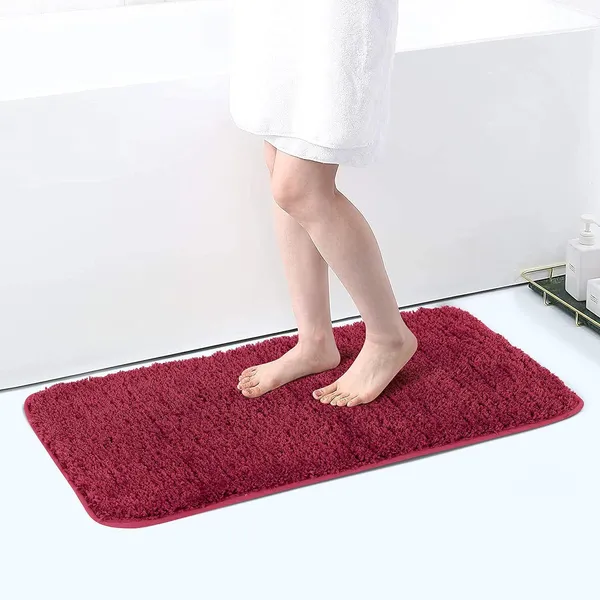 MAA_HOME_CONCEPT_(40x60_cm_Solid_1500_GSM_A20_Microfiber_Contour_Mat_Super_Absorbent/Anti-Skid_Contour_Mats_for_Bathroom/Bedroom/Door_Mat/Kitchen/Floor_Ma_40X60_CM,_40X50_CM_(Red)