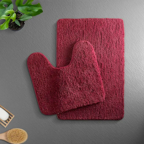 MAA_HOME_CONCEPT_(40x60_cm_Solid_1500_GSM_A20_Microfiber_Contour_Mat_Super_Absorbent/Anti-Skid_Contour_Mats_for_Bathroom/Bedroom/Door_Mat/Kitchen/Floor_Ma_40X60_CM,_40X50_CM_(Red)