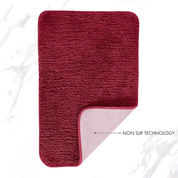 MAA_HOME_CONCEPT_(40x60_cm_Solid_1500_GSM_A20_Microfiber_Contour_Mat_Super_Absorbent/Anti-Skid_Contour_Mats_for_Bathroom/Bedroom/Door_Mat/Kitchen/Floor_Ma_40X60_CM,_40X50_CM_(Red)