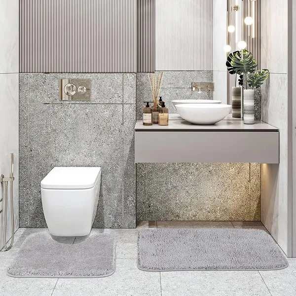 MAA_HOME_CONCEPT_(40x60_cm_Solid_1500_GSM_A20_Microfiber_Contour_Mat_Super_Absorbent/Anti-Skid_Contour_Mats_for_Bathroom/Bedroom/Door_Mat/Kitchen/Floor_Ma_40X60_CM,_40X50_CM_(Light_Grey)