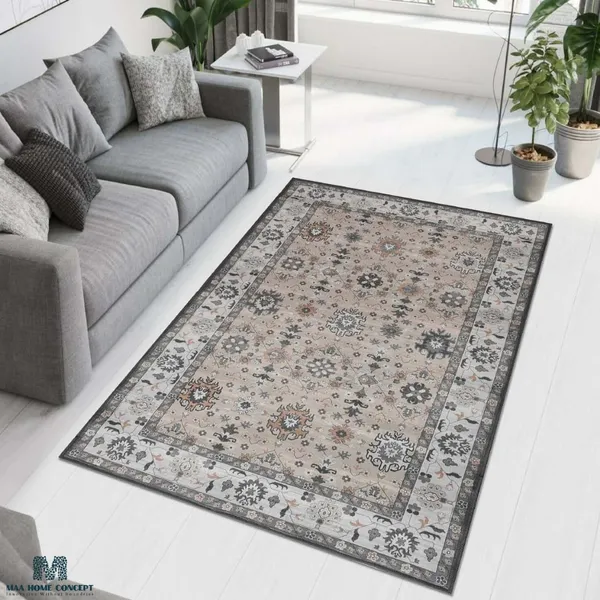 MAA_HOME_CONCEPT_Designer_Superfine_Velvet_Carpet_|_1800GSM_Velvet_Carpet/Area_Rug_for_Living_Room,_Bedroom,_Carpet_91X152_cm_or_3x5_Feet_(Beige,_3X5_Feet)