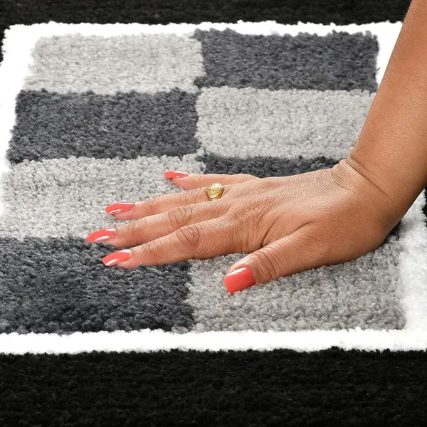MAA_HOME_CONCEPT_Microfiber_Bathmat,_Anti-Skid_Floor_Mat,_40_x_60_cm,_Tufted_Design_(Black)