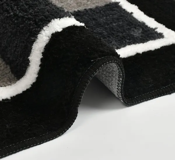MAA_HOME_CONCEPT_Microfiber_Bathmat,_Anti-Skid_Floor_Mat,_40_x_60_cm,_Tufted_Design_(Black)