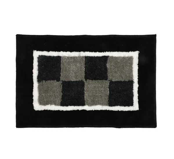 MAA_HOME_CONCEPT_Microfiber_Bathmat,_Anti-Skid_Floor_Mat,_40_x_60_cm,_Tufted_Design_(Black)