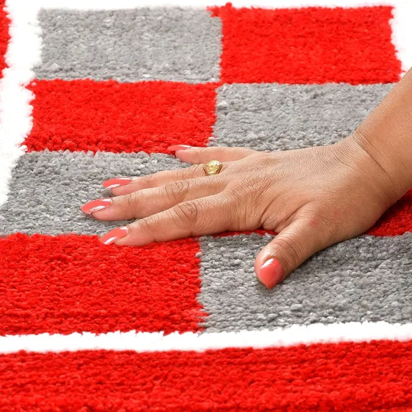 MAA_HOME_CONCEPT_Microfiber_Bathmat,_Anti-Skid_Floor_Mat,_40_x_60_cm,_Tufted_Design_(Red)