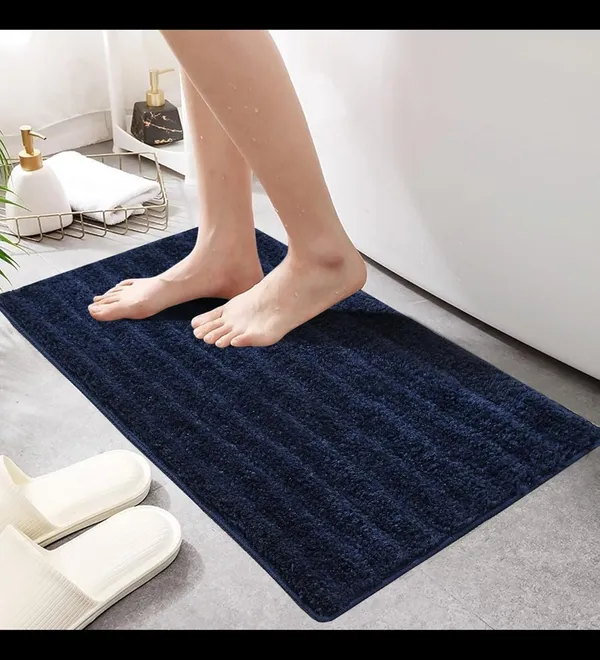 MAA_HOME_CONCEPT_Microfiber_Bath_Mat_Super_Absorbent/Anti-Skid_Mats_for_Bathroom/Bedroom/Door_Mat/Kitchen/Floor_Mat_(Blue)