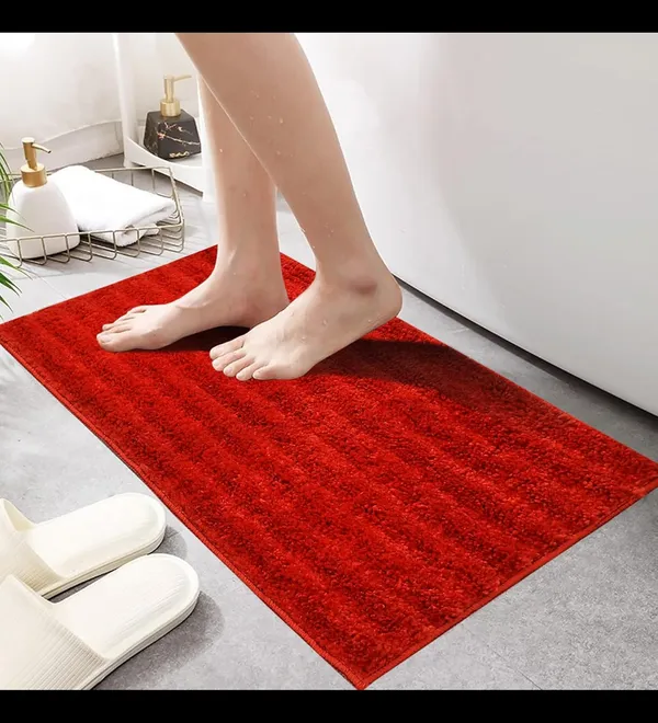 MAA_HOME_CONCEPT_Microfiber_Doormat,_BathMat_for_Bathroom,_FloorMat_for_Kitchen,_Anti-Slip_Mat,_Microfiber_Rectangular_Mat_(RED,_50X80_CM)