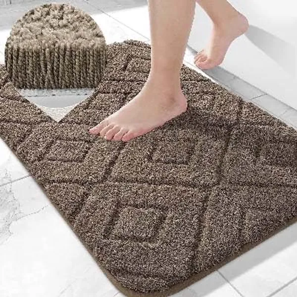 MAA_HOME_CONCEPT_Microfiber_Rugs_Bath_Mat_Super_Absorbent/Anti-Skid_Mats/Bedroom/Door_Mat/Kitchen/Mat_(Brown,_40X60_CM)