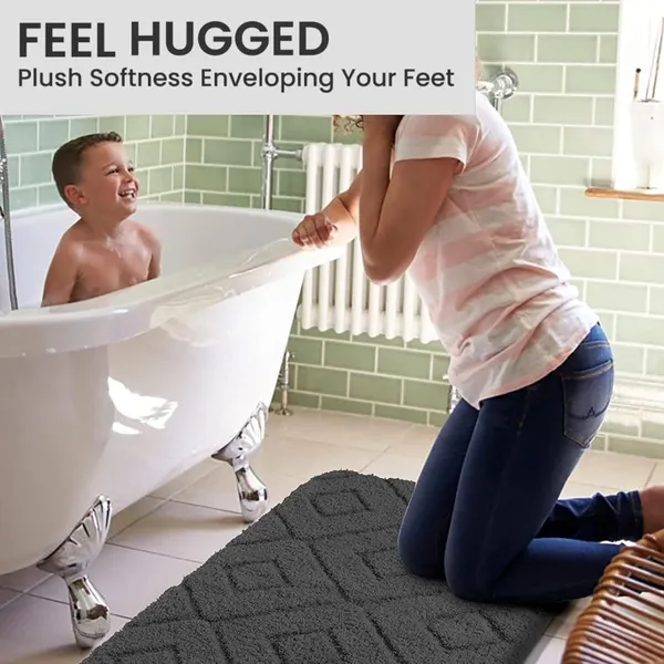 MAA_HOME_CONCEPT_Microfiber_Rugs_Bath_Mat_Super_Absorbent/Anti-Skid_Mats/Bedroom/Door_Mat/Kitchen/Mat_(Grey,_50X80_CM)