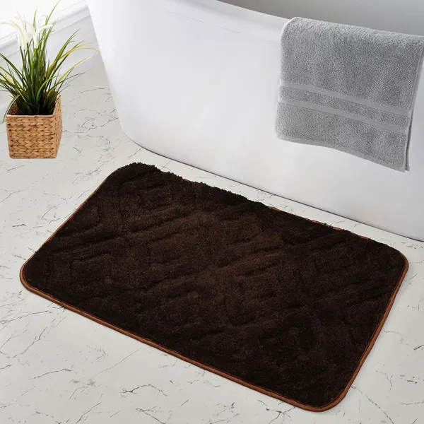 MAA_HOME_CONCEPT_Microfiber_Rugs_Bath_Mat_Super_Absorbent/Anti-Skid_Mats/Bedroom/Door_Mat/Kitchen/Mat_(Brown,_50X80_CM)